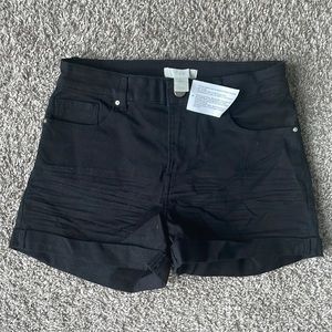 High waisted black shorts